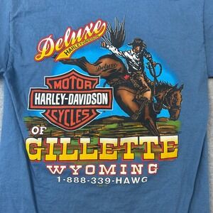 Harley-Davidson‎ Gillette Wyoming Ride Every Day Blue Graphic T-Shirt Small